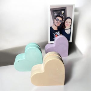 Heart Photo Clip Holder- Wedding Favor- Table Decor- Place Card Stand- Valentine's Gift - Bridal Shower - Party Decoration - Love Accessory-
