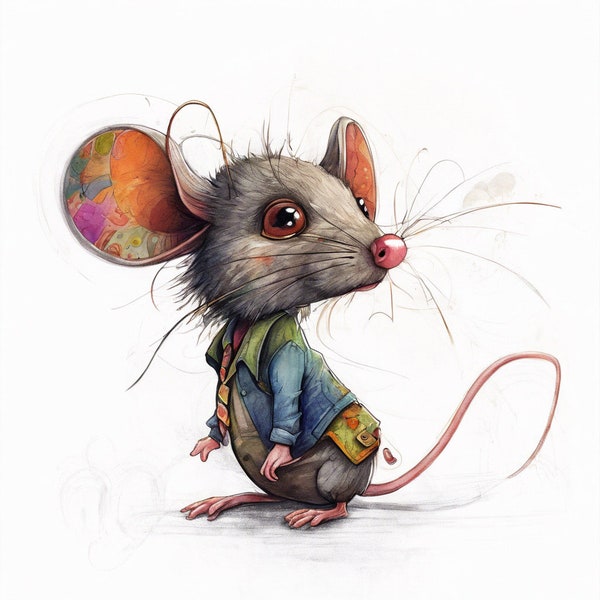 Free Mouse Digital AI Art, Pack, Mixed, JPG, Instant Download, Transparent or White background , Digital File, Commercial Use