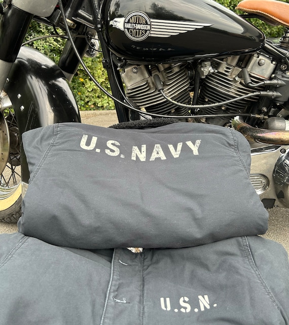 US NAVY - N1 Deck Jacket - Dark Blue - Etsy Norway
