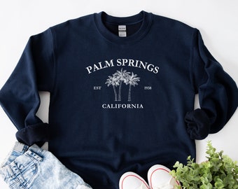 Palm Springs Sweatshirt, Women's California Hoodie, Palm