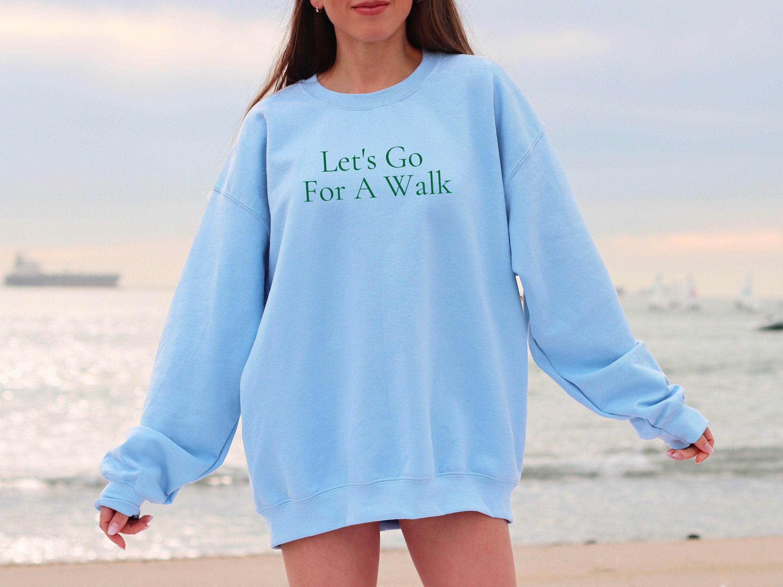 Let's Go For A Walk Sweatshirt, Take A Walk Sweatshirt, Hot Girl Walk, Wellness Pullover, Walking Sweatshirt, Clean Girl Aesthetic