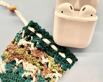 Mini Crochet Drawstring Pouch Pattern, Beginner Thread Project (PDF Pattern)