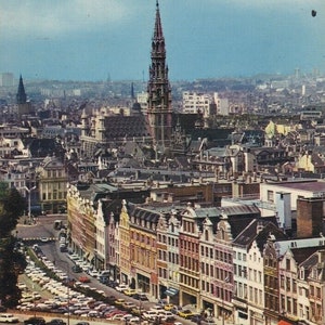 Carte postale Hôtel de ville de Bruxelles, Belgique