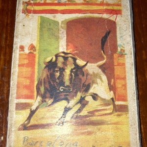 Spanien Barcelona Bullfighting 10 Klappkarte 11x7 cm