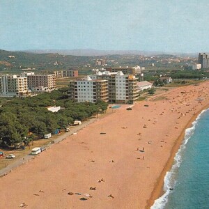 Spanien Barcelona Malgrat de Mar Playstation y Camping Postkarte
