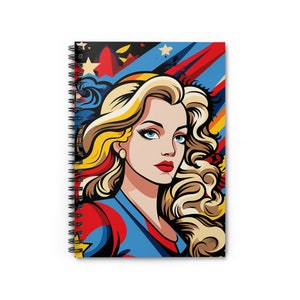 Pop Art Powerful Women Art by ABE, Journal, Blank Book, Diary,  Spiral Notebook - Ruled Line