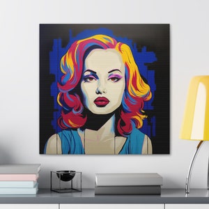 Premium Art Canvas - Powerful Women Pop Art By ABE Puzzle Canvas Gallery Wraps