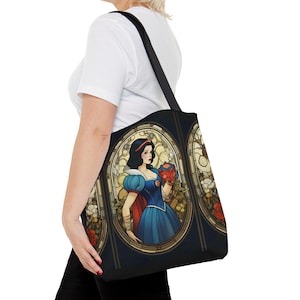 Snow White Tote Bag Gift For Book Lovers,Retro Canvas Bag Shoulder Bag, Bookworm Tote Bag,Book Lover Tote Bag,Bookish Merch Retro Tote Bag
