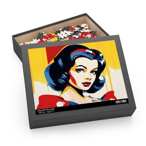 Rompecabezas premium - Blancanieves - Mujeres poderosas Pop Art 120/252/500 piezas Rompecabezas en caja de regalo Art By ABE Puzzle (120, 252, 500 piezas)