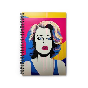 Pop Art Powerful Women Art by ABE, Journal, Blank Book, Diary, Spiral Notebook - Ruled Line