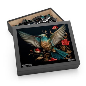 Rompecabezas premium - Colibrí 120/252/500 piezas Rompecabezas en caja de regalo Art By ABE Puzzle (120, 252, 500 piezas) Bird Lover