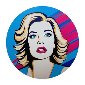 Pop Art Powerful Women by ABE Mouse Pad, Cute Desk Laptop Mouse Pad, Hand Crafted Computer Mouse Pad , Birthday Gifts,