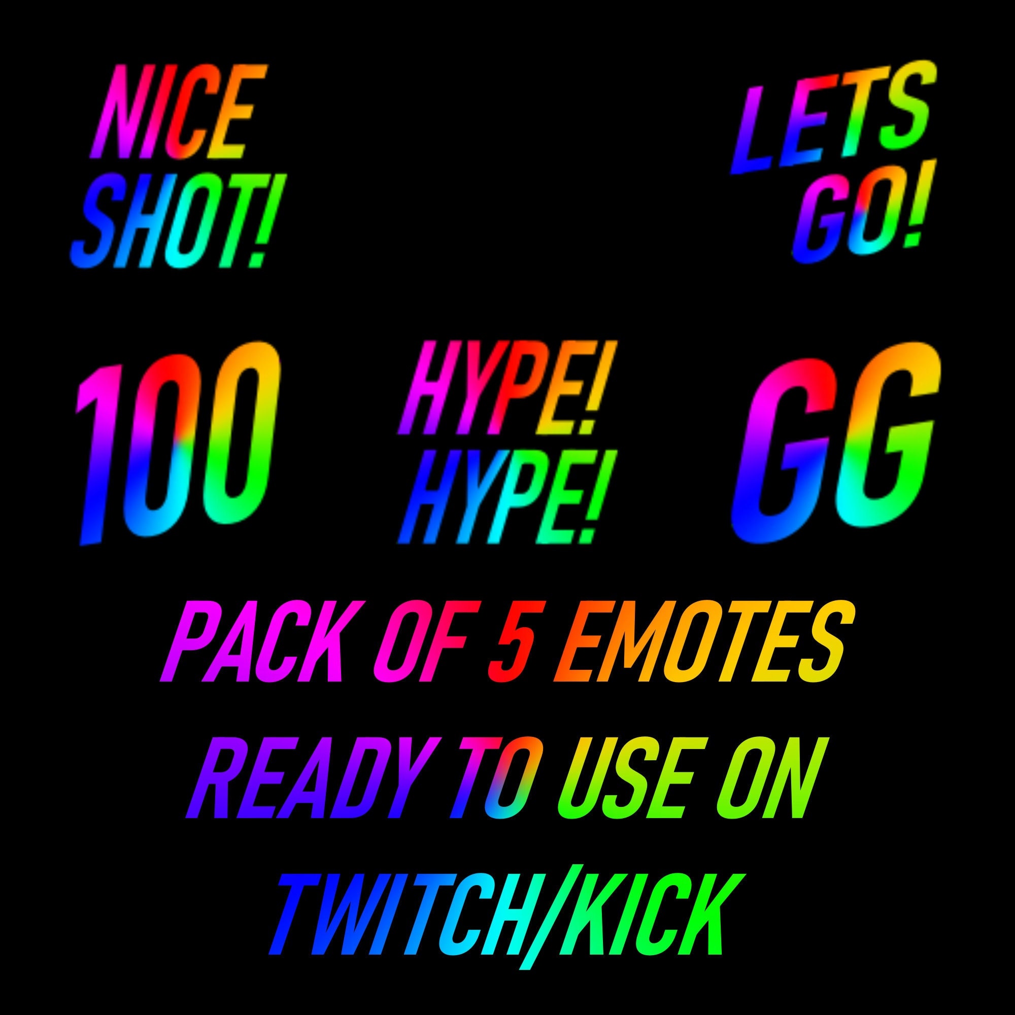5 Pack Twitch/kick Emotes Ready to Use - Etsy