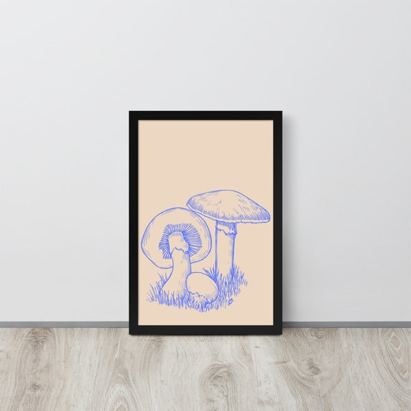 mushroom  wall art poster print