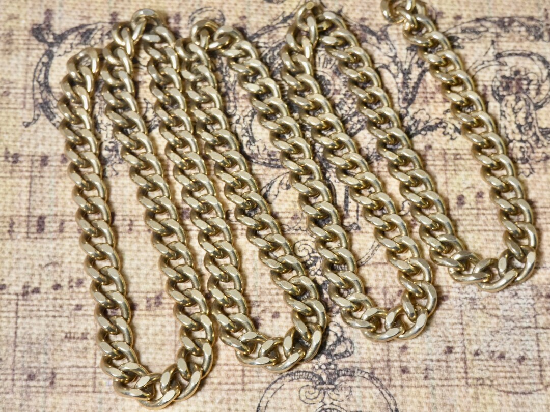 Vintage Brass Curb Chain, Jewelry Making Supply Lot, 6mm Etsy