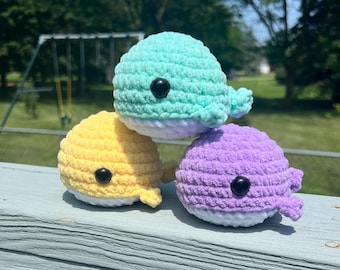 Crochet Whale Plushie, Handmade Crochet Whale, Whale Plushie, Soft Whale Plushie