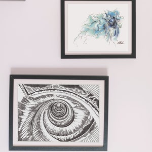 Art Print - The Perennial Eye Inspired by Staircases - From Original Illustration Created Using Pen and Ink