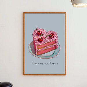 Sweet Dreams Are Made Of This Art Print | Lots of Sizes | Free Shipping | Cute Trendy Decor for Cool Girl Home Apartment Dorm Room