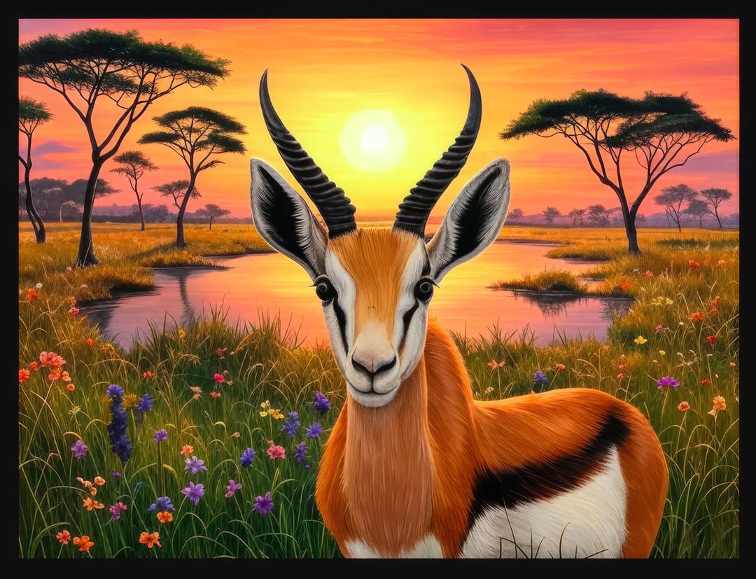 Springbok Sunset Springbok at Sunset - the Best African Art You Have Ever Seen ...
