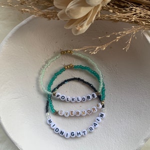 Pulsera de la amistad / Pulsera Taylor Swift Eras Tour / Pulseras con letras letras y artistas