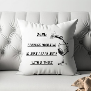 Funny Quote Pillow, Spun Polyester Square Cushion, Throw Pillow, Decorative Cushion, Gift for Her/Him, Home Décor, Positive Vibes, Mom gift