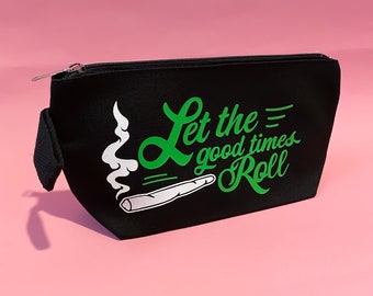 Trousse ou pochette de maquillage en toile à glissière Let the Good Times Roll