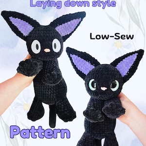 Jiji Laying Down Crochet Pattern - Low Sew (PDF Download)