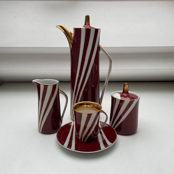 Coffee set KROKUS Cmielow Poland New Look porcelain