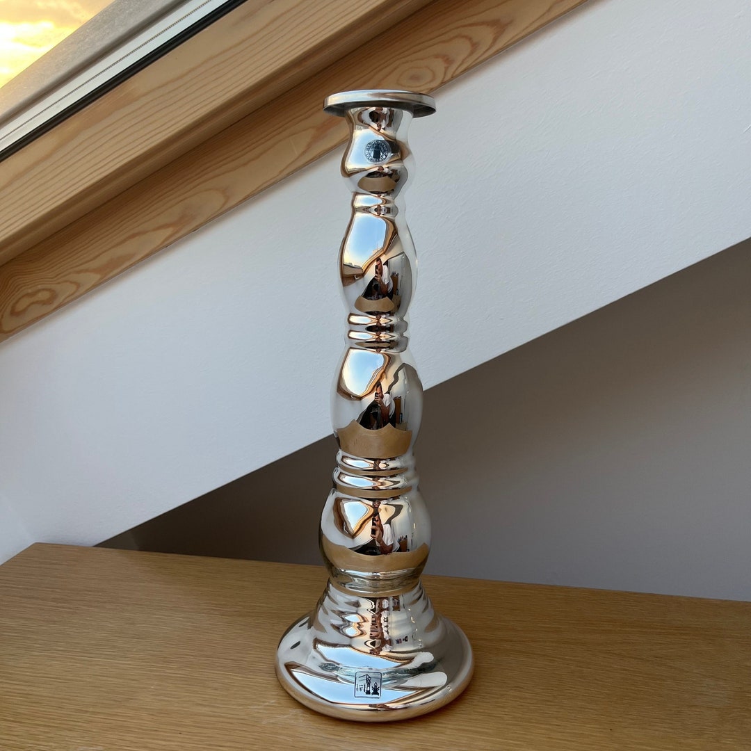 Candlestick Holder Skimmer IKEA Silver Glass Etsy