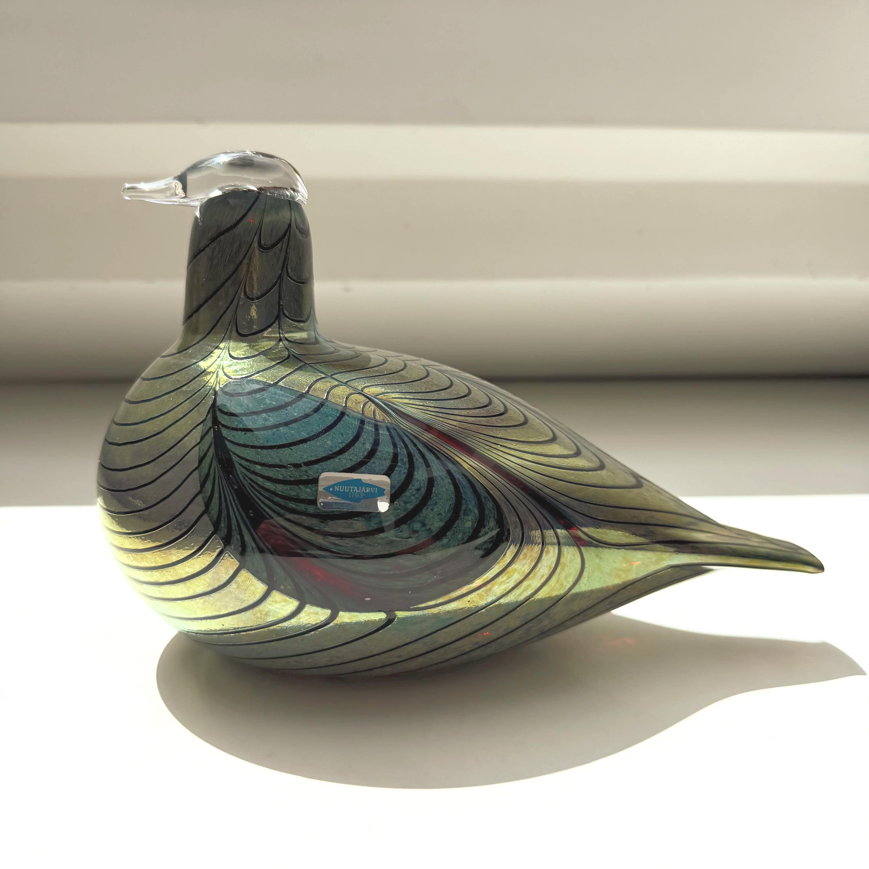 Nuutajarvi Glass Bird - Etsy
