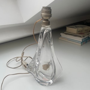 Vintage lamp Val Saint Lambert Belgium crystal glass