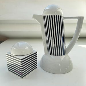 Coffee pot + sugar bowl Lutz Rabold Arzberg Germany design porcelain