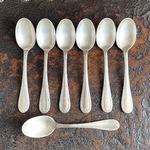 Frionnet Francois set of silver plated dessert spoons Paris France Louis XVI