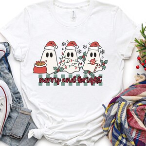 Christmas Shirts for Women, Merry and Bright Shirt, Christmas Tee Shirt, Christmas Tree Shirt, Christmas Tees, Holiday Shirts, Winter Shirt