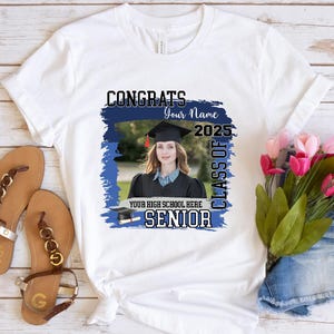 Custom Family Graduation Shirt, Graduate 2025 Shirt, Custom Photo Graduation Shirt, Graduation Tees, School Name Graduation, Senior 2025 Tee