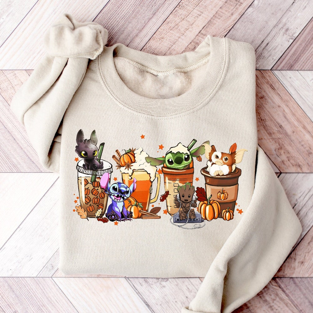Halloween Shirt, Disney Shirt, Halloween Sweatshirt, Disney Hoodie, Stitch Shirt, Disney Stitch Shirt, Coffee Shirt, Disney Trip Shirt New Hoodies