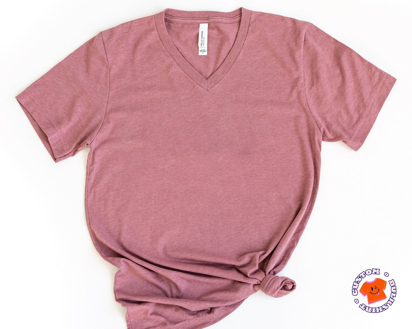 Womens V-neck Shirts %100 Cotton Blank Basic Women Bella Canvas T-shirt ...