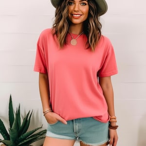 Comfort Colors Shirt Heavyweight Pocket T-Shirt Worn Shirt Old Looking Shirt Washed Garment-Dyed %100 Cotton Trendy Soft Vintage Tees