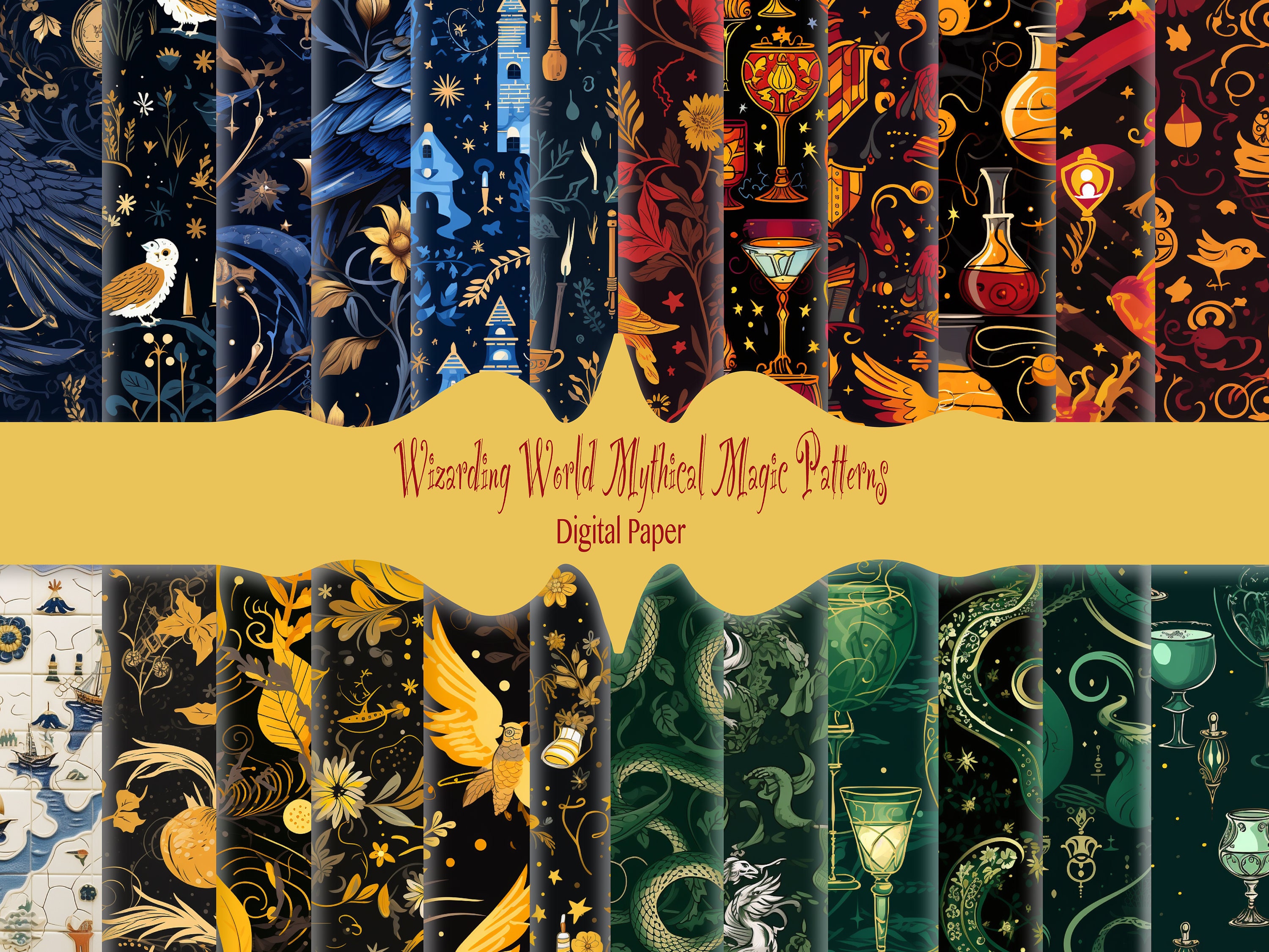 Wizarding World Mythical Magic Paper Patterns [scrapbooking] - Etsy