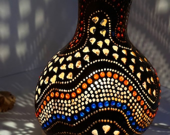 Turkish lampshade. The Glowing Gourd Lamp. Calabash. Turkish Lamp.