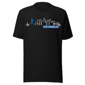 Los Angeles Skyline Baseball Heartbeat Men Women T-Shirt