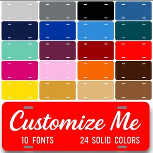 Custom License Plate: Personalized Aluminum Car Tag - 6x12 Inch