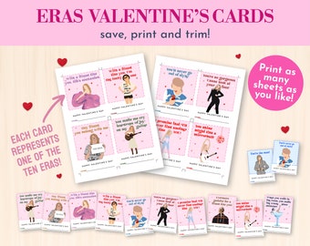 Cartes de Saint-Valentin sur le thème de l'époque, cartes d'échange imprimables de la Saint-Valentin pour garçons, professeur, salle de classe, téléchargement instantané vday, cartes de bricolage pour la classe