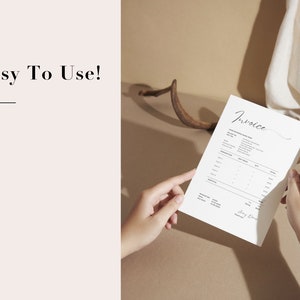 Invoice In Cursive Modern Invoice Template Download | Canva Instant Download | Invoice ...