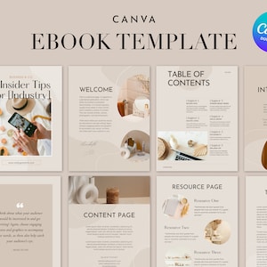 Ebook Template Canva | Coaching Guide Book Canva Template| Lead Magnet | Course Creator Template | Modern Workbook