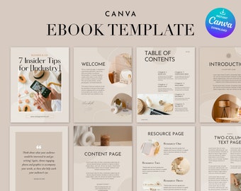Ebook Template Canva | Coaching Guide Book Canva Template| Lead Magnet | Course Creator Template | Modern Workbook