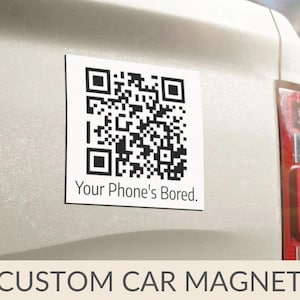 Scan Me Sign Custom QR Code Magnet Business Car Sign Scan QR Code Magnet Car Advertising Business Car Decal Bumper Vehical Door Advertising