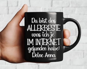 Jahrestag Geschenk für Ihn, Personalisierte Tasse Geschenk für Mann zu Weihnachten, Geschenkidee für Verlobten, Weihnachtsgeschenk Ehemann