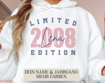 Sudadera personalizada para el 18 cumpleaños de chicas – Regalo vintage de 2008