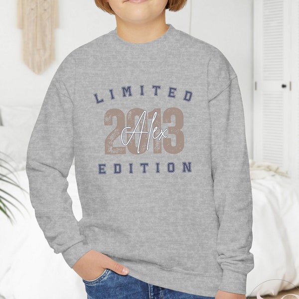 Personalisiertes Kinder Teenager Sweatshirt Limited Edition Kind Jugendliche Geburtstag Pulli Custom Name Gift Tochter Sohn Present Birthday